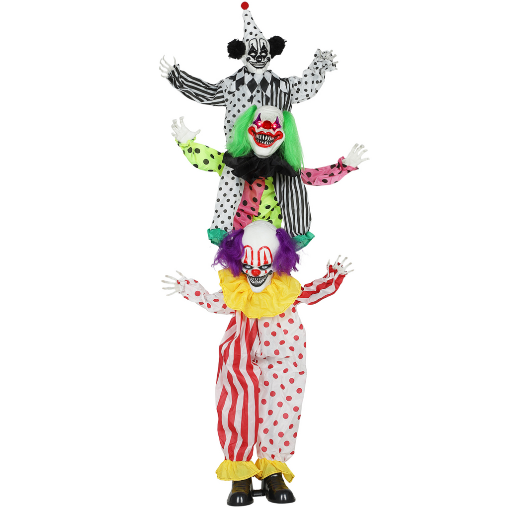 Sound-Activated Stacking Halloween Clowns