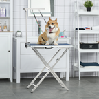 Adjustable Pet Grooming Arm Foldable Grooming Holder with Clamp, for Medium Dogs