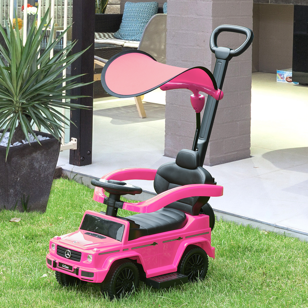 Benz G350 Ride-on Sliding Car Floor Slider Stroller Kids Vehicle, Pink