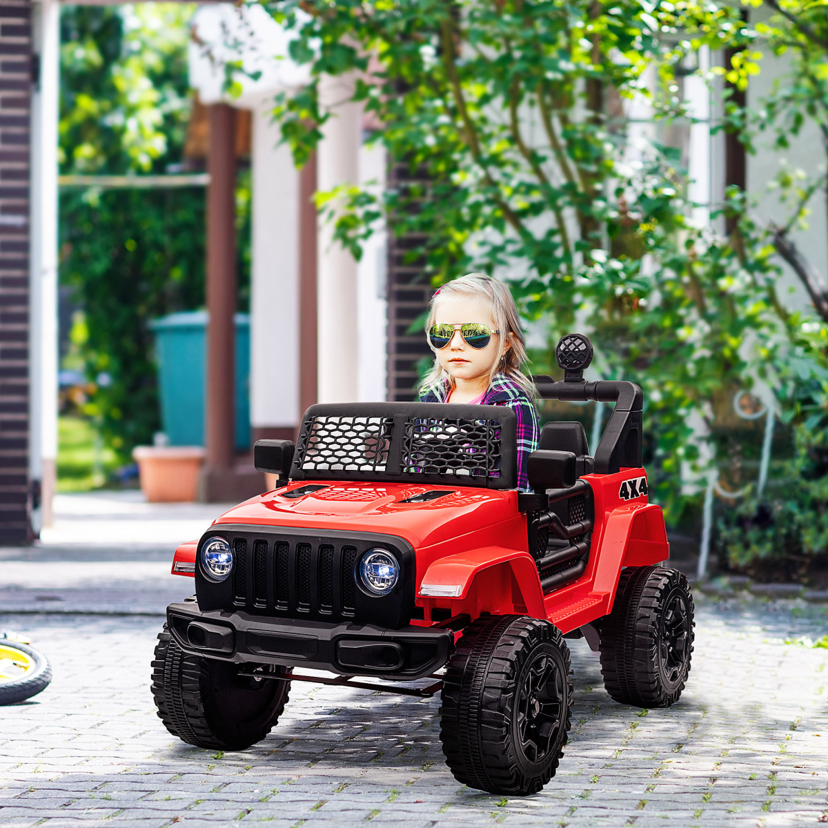 12V Kids Electric Ride On Car Truck Off-road Toy with Remote Control Red