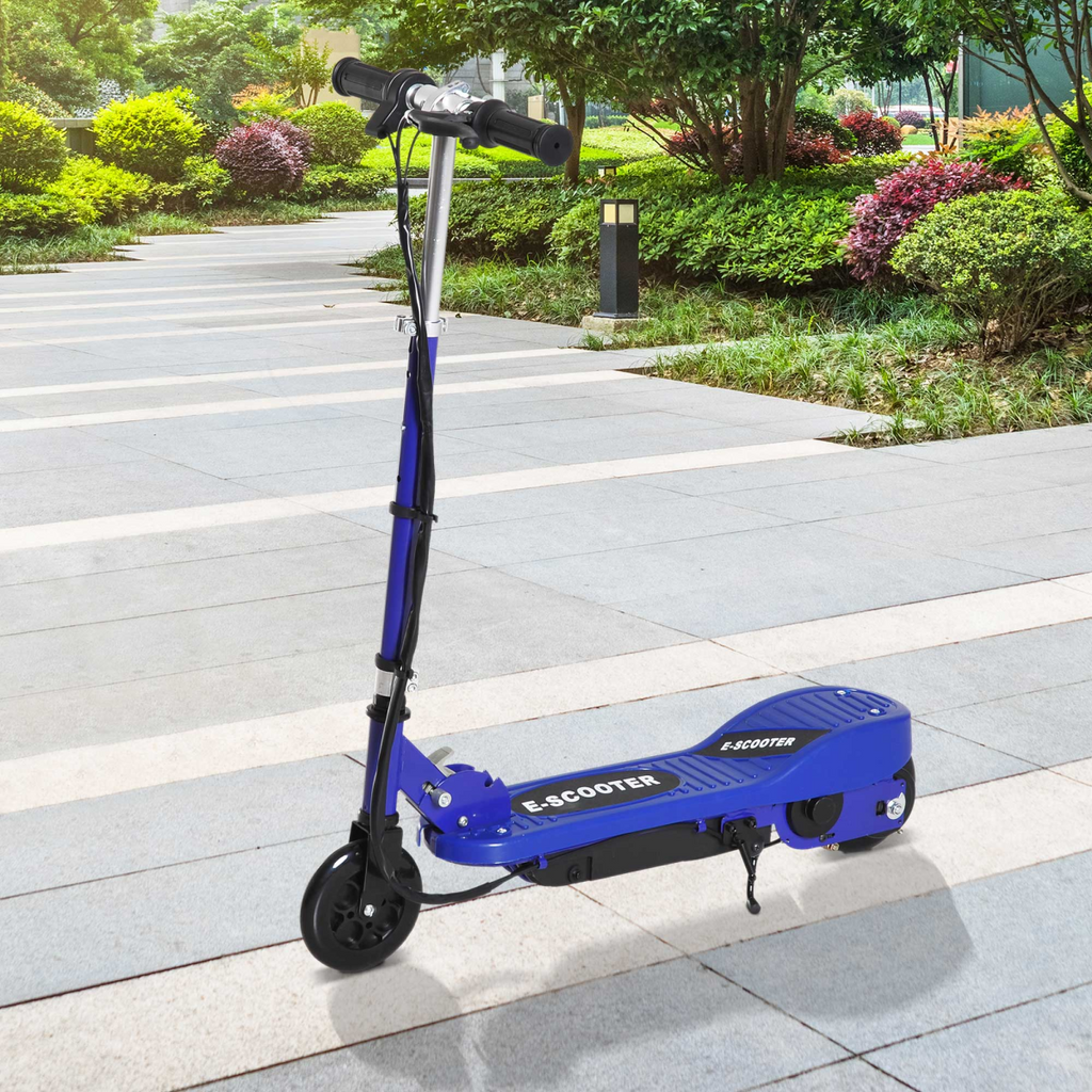 Folding Kids Electric Scooter 7-14 Adjustable Battery Power PU Wheels HOMCOM