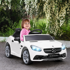 Benz 12V Kids Electric Ride On Car with Remote Control Music White
