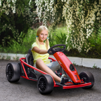 24V Electric Go Kart for Kids with Music, Horn Honking, Slow Start