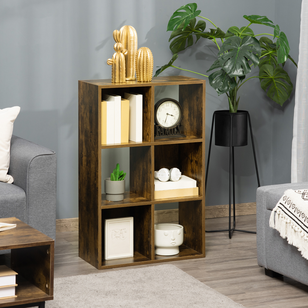 Industrial Style Storage Shelf, Bookcase, Bookshelf, Rustic Brown