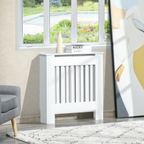 Radiator Cover Wooden Cabinet Shelving Home Office Vertical Slattted Vent