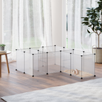 Pet Playpen, 18 Panels DIY Small Animal Cage for Guinea Pigs Hedgehogs