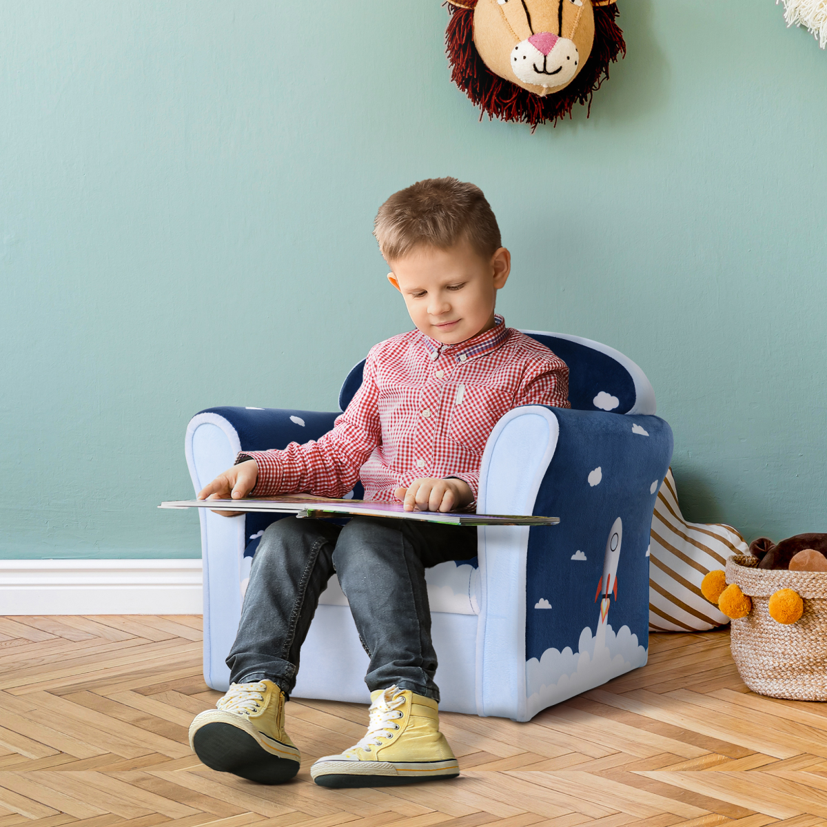 Children Chair Armchair Single Sofa Seat Kids Furniture 18M+ 45kg