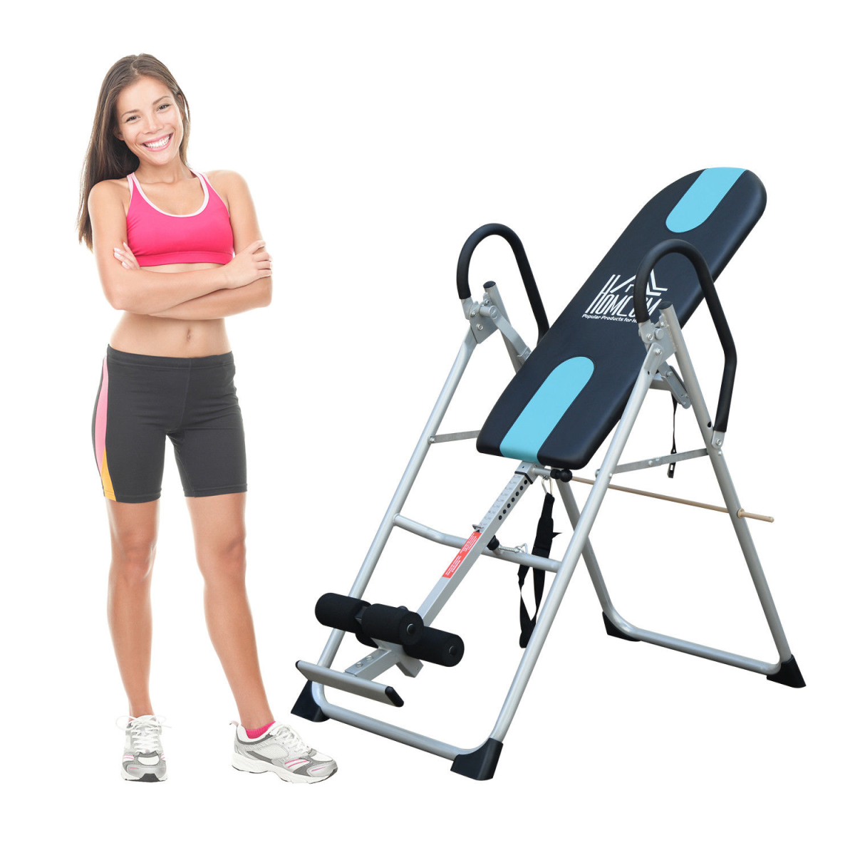 Foldable Therapy Gravity Inversion Table AB Exercise Bench Home Fitness