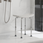 Mobility Shower and Bath Stool Bench with Non-Slip Aluminum Frame HOMCOM