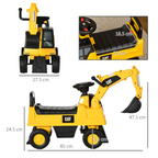 CAT Licensed Kids Construction Ride-On Digger with Shovel, for 1-3 Years