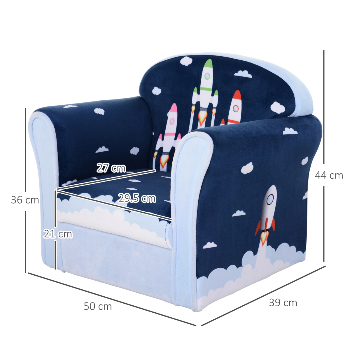 Children Chair Armchair Single Sofa Seat Kids Furniture 18M+ 45kg