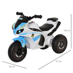 Kids Ride-On Police Bike 3-Wheel Vehicle with Music Lights 18-36 Mths