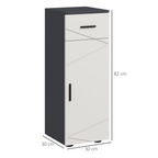 kleankin Bathroom Storage Cabinet, Slim Bathroom Cabinet with Soft Close Door