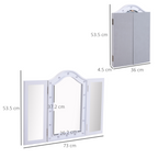 Lighted Tri-Fold Vanity Mirror Large Cosmetic Mirror LED Lights White