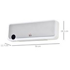 Wall Mounted Downflow Ceramic Heater with 12h Timer, Remote