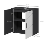 kleankin Bathroom Vanity Unit, Under Sink Cabinet with Shelf, Light Grey