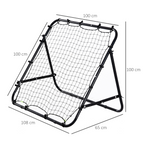 Rebounder Net Kids Adults Football Training Aid Practice Adjustable