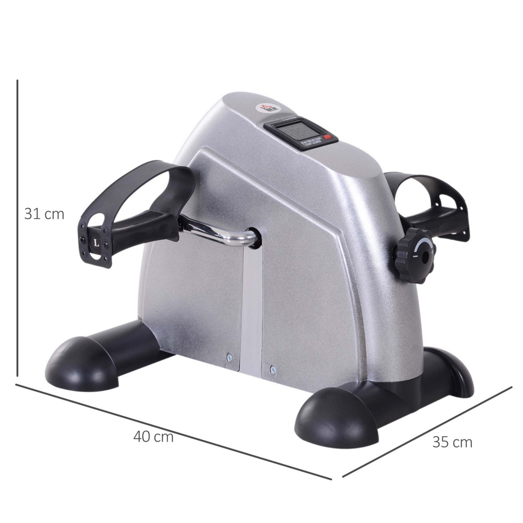 Mini Exercise Bike Portable Pedal Manual Machine Indoor Fitness Silver