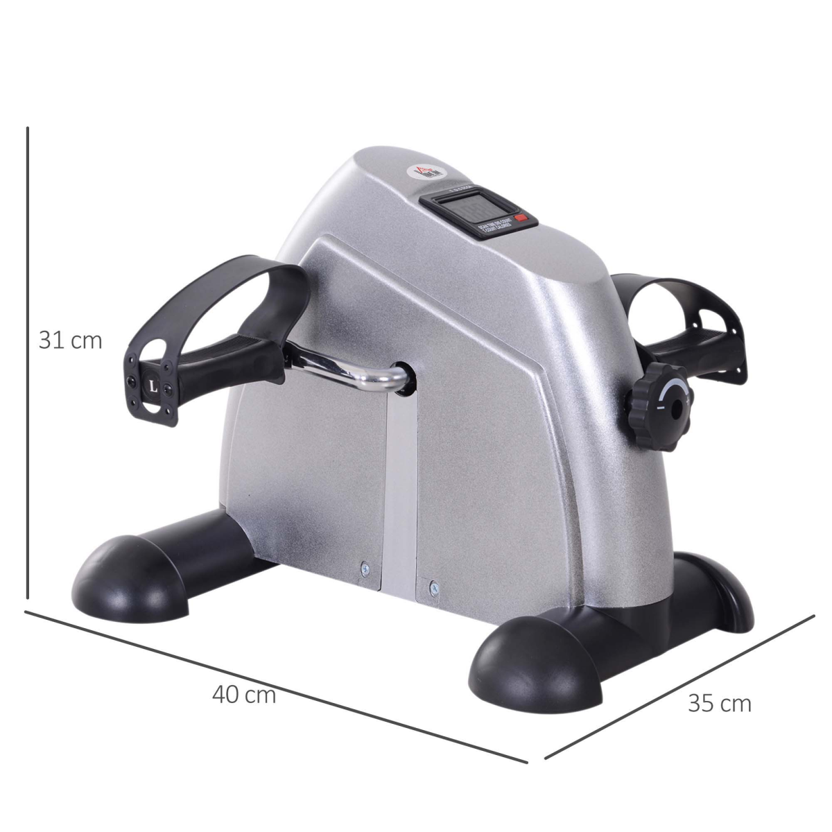 Mini Exercise Bike Portable Pedal Manual Machine Indoor Fitness Silver