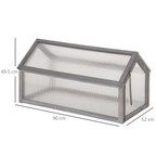 Wooden Cold Frame Greenhouse PC 90 x 52 x 50cm, Grey House