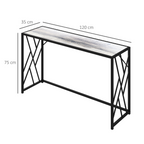 Vintage Sofa Table, Metal Frame Console Table for Hallway Living Room