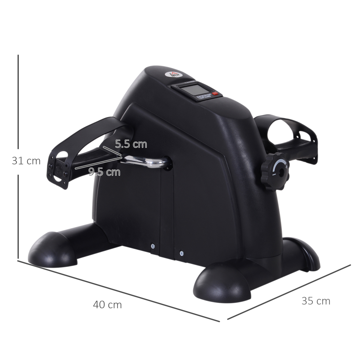 Mini Exercise Bike Portable Pedal Manual Machine Indoor Fitness Black