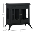 Ethanol Fireplace Stove Freestanding Bioethanol Fire with 0.9L Tank Black