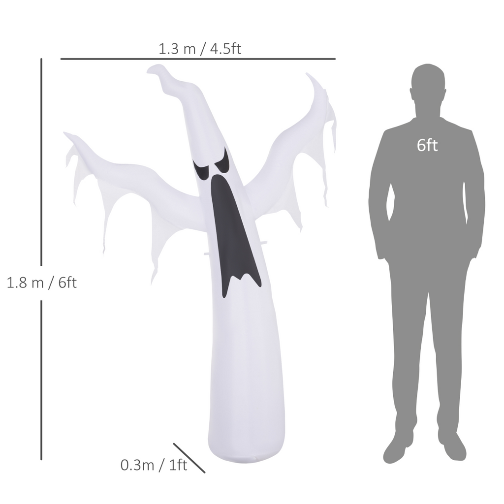 LED Inflatable Floating Halloween Ghost — 1.8m