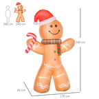 8ft Christmas Inflatable Gingerbread Man Lighted Indoor Outdoor