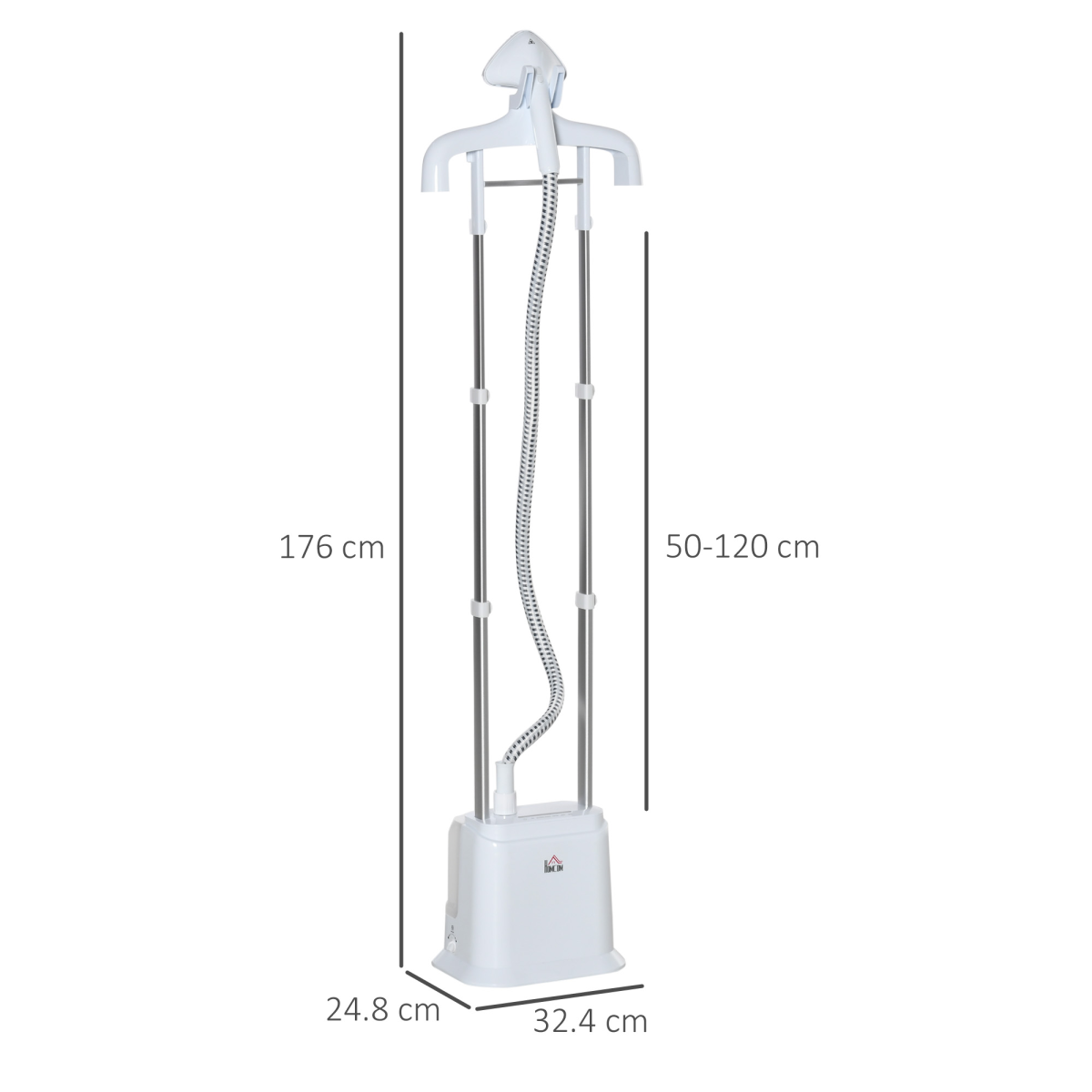 Upright Garment Clothes Steamer, 45s Fast Heat-up, 1.7L Tank White