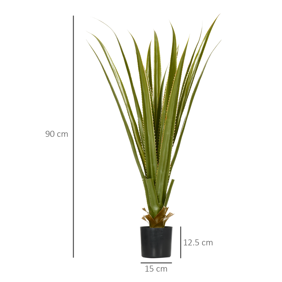 Potted Artificial Plants Agave Succulent for Desk Indoor Outdoor, 90cm