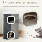 Cat Barrel Kitten Tree Tower Sisal Scratching Furniture Climbing Frame