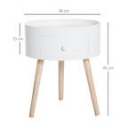 Round Coffee Table, ?38 x 45H cm-White