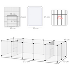 Pet Playpen, 18 Panels DIY Small Animal Cage for Guinea Pigs Hedgehogs