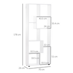 Multipurpose 8-Grid Bookshelf Decorative Shelf, Bathroom, Kitchen White