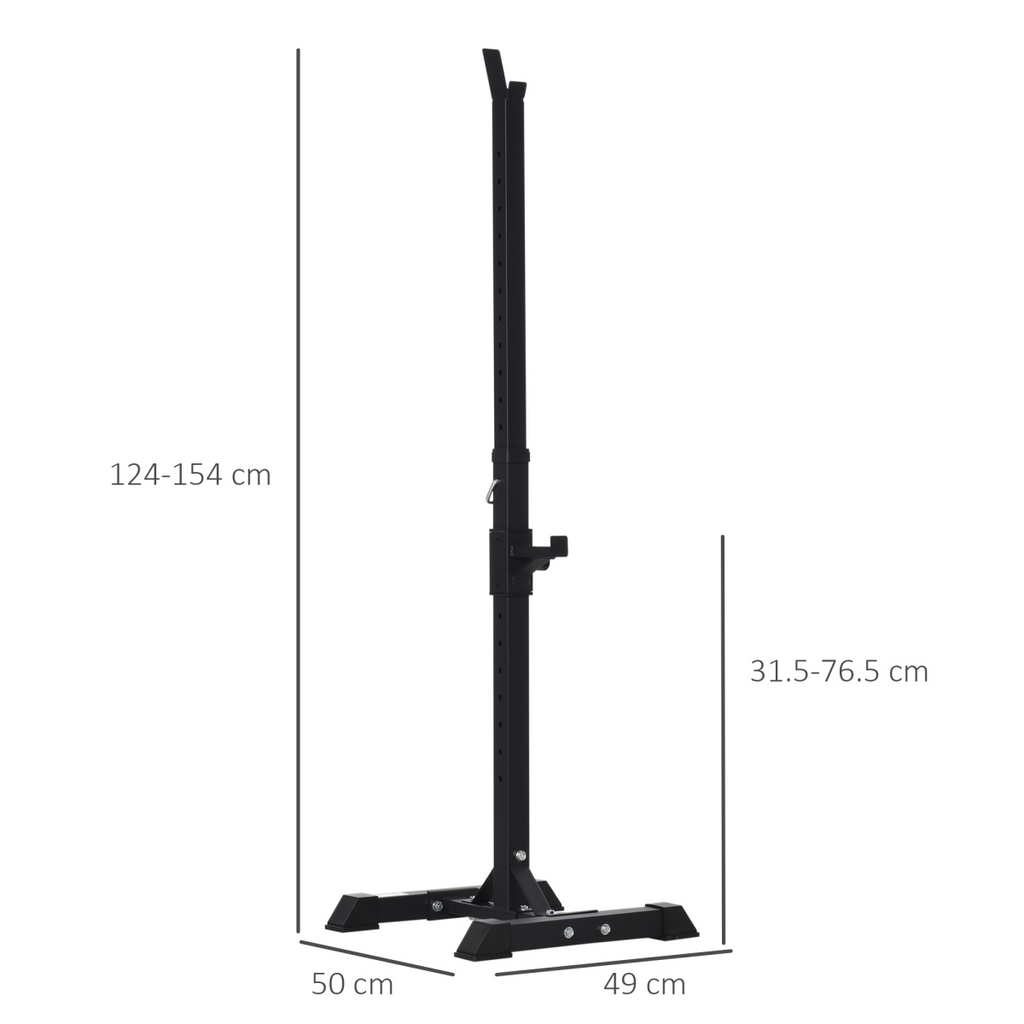 Power Rack Weight Stand Bar Barbell Squat Stand Spotter Home GYM HOMCOM