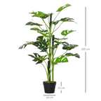 Artificial Monstera Tree 21 Leaves Palm Tree for Indoor Outdoor 1m