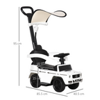 Benz G350 Ride-on Sliding Car Floor Slider Stroller Kids Vehicle, White