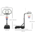 Basketball Stand and 94-123cm Height Adjustable Hoo For Pool Side