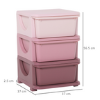 Kids Storage Units with Drawers 3 Tier Chest Vertical Dresser Tower