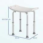 Mobility Shower and Bath Stool Bench with Non-Slip Aluminum Frame HOMCOM
