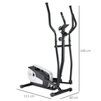 Elliptical Cross Trainer with Adjustable Resistance, LCD Monitor, Wheels