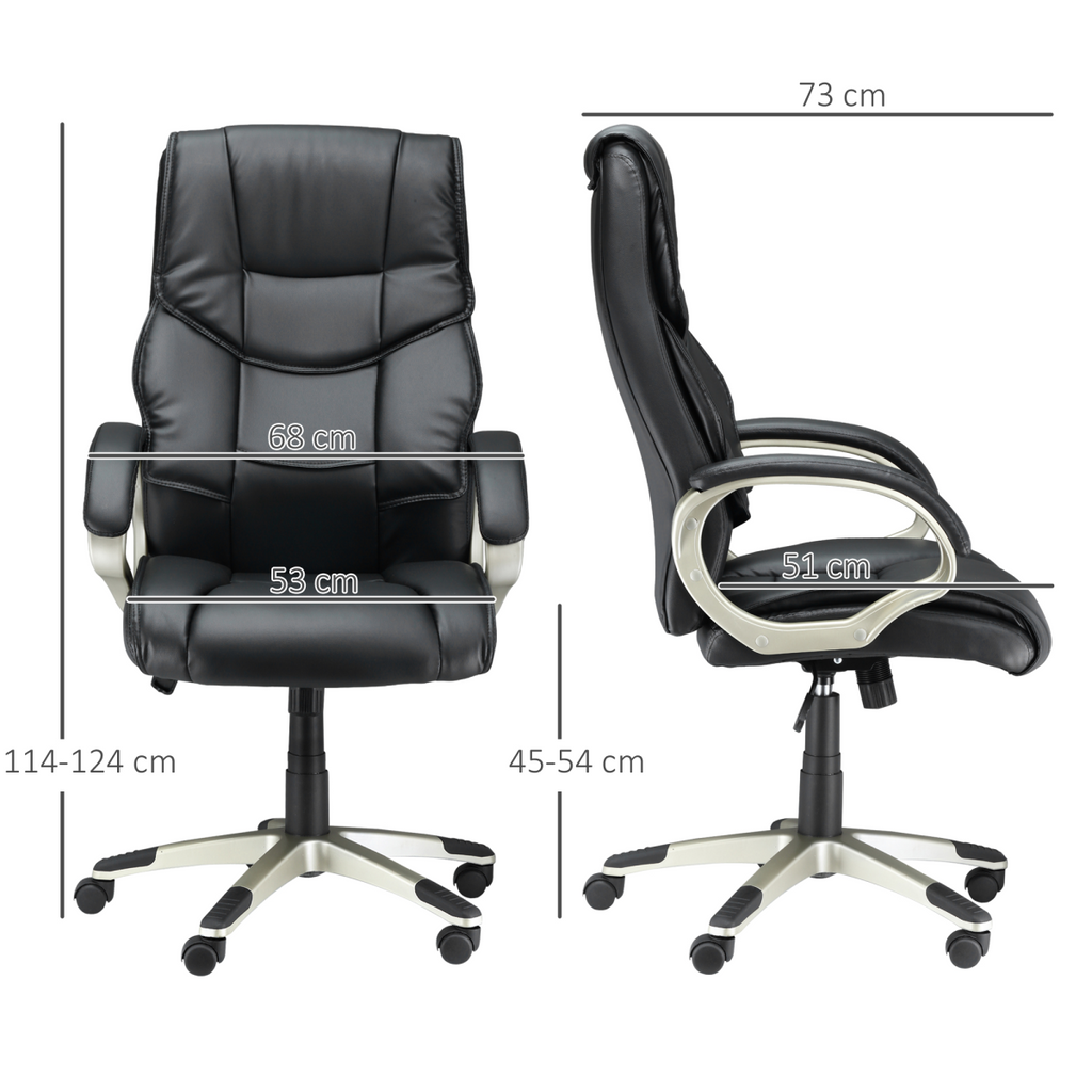 Executive Computer Office Desk Chair PU Leather Swivel Chairs High Back