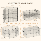 Small Animals Cage DIY 36 Panels Pet Playpen, for Rabbit Guinea Pig Chinchilla