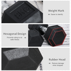 Hexagonal Dumbbells Kit Weight Lifting Exercise for Home Fitness 2x8kg