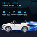 Benz 12V Kids Electric Ride On Car with Remote Control Music White