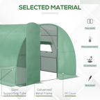 4 x 3M Walk-in Garden Polytunnel Greenhouse Galvanised Steel W/ Door
