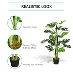 Artificial Monstera Tree 21 Leaves Palm Tree for Indoor Outdoor 1m