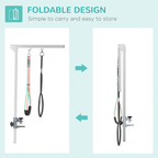 Adjustable Pet Grooming Arm Foldable Grooming Holder with Clamp, for Medium Dogs