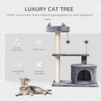81cm Cat Tree Scratching Post Tower for Kitten Large Cats Activity Centre House